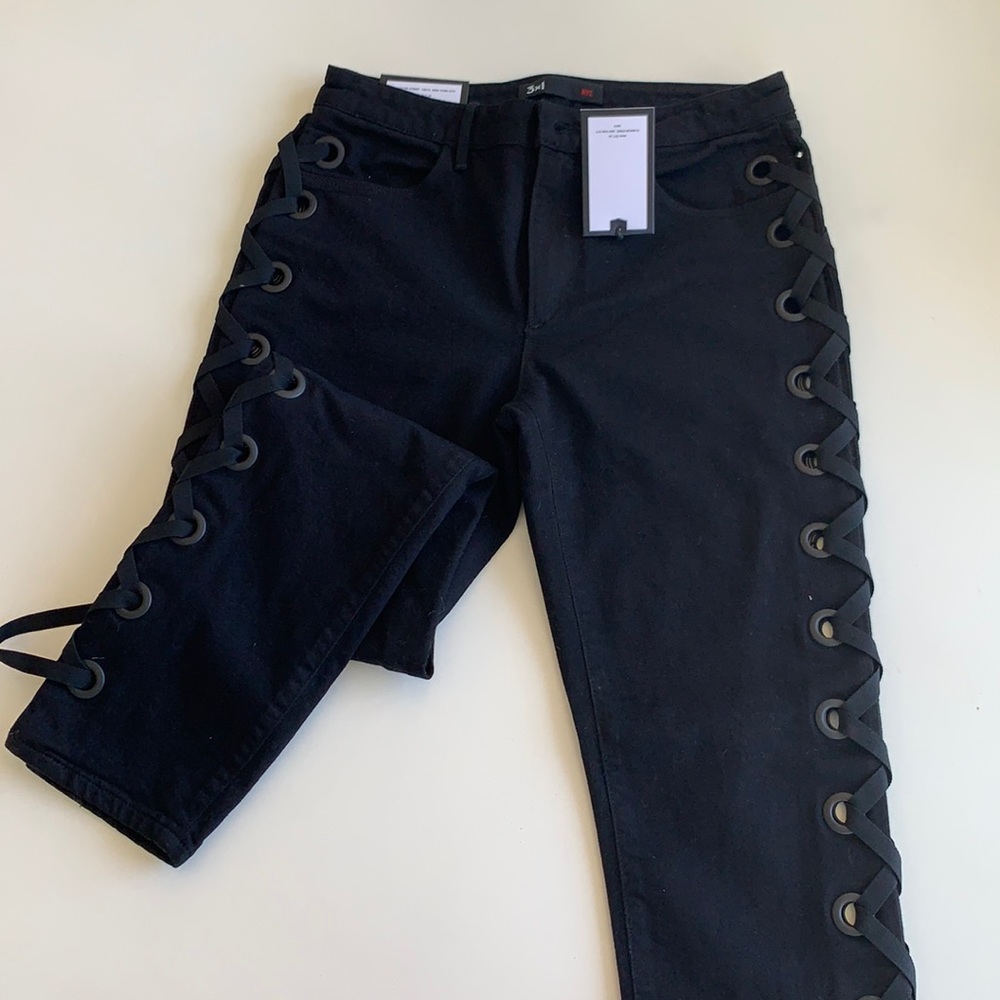 3 X 1 Women's Lacy W25 Midway Skinny Lace Up Jeans